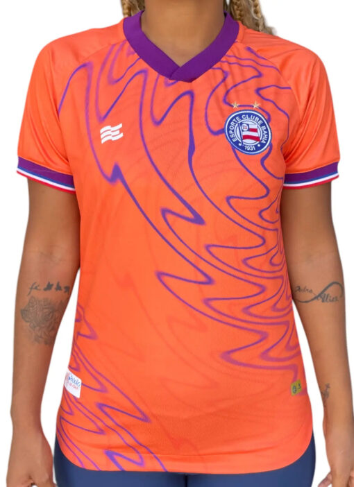 Camisa Goleiro 2 Bahia 2024 Laranja - Feminino