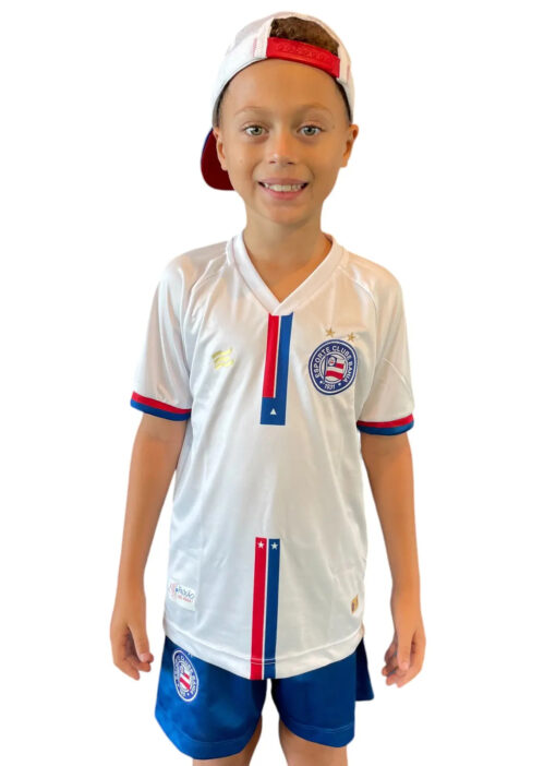 Kit Jogo 1 Bahia 2024 Branca Infanto Juvenil