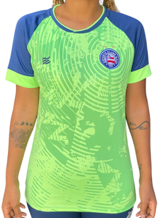Camisa Aquecimento Bahia Verde - Feminino
