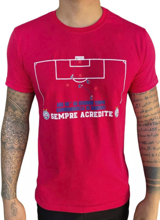 T-shirt Bahia Algodão Raudinei Vermelha - Masculino