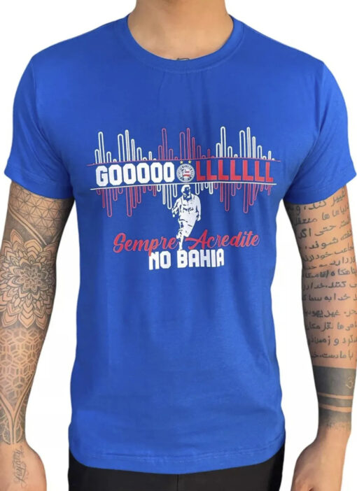 T-shirt Bahia Algodão Raudinei Azul - Masculino
