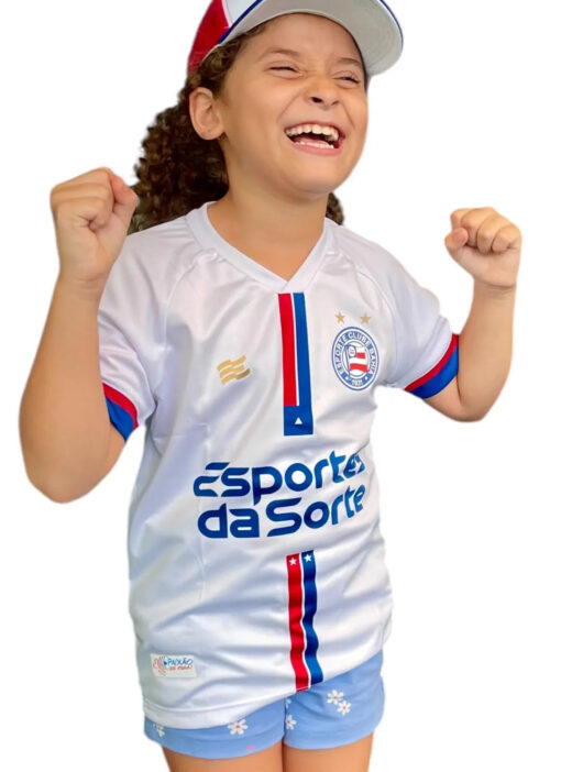 Camisa Torcedor 1 Bahia Infanto Juvenil Branco