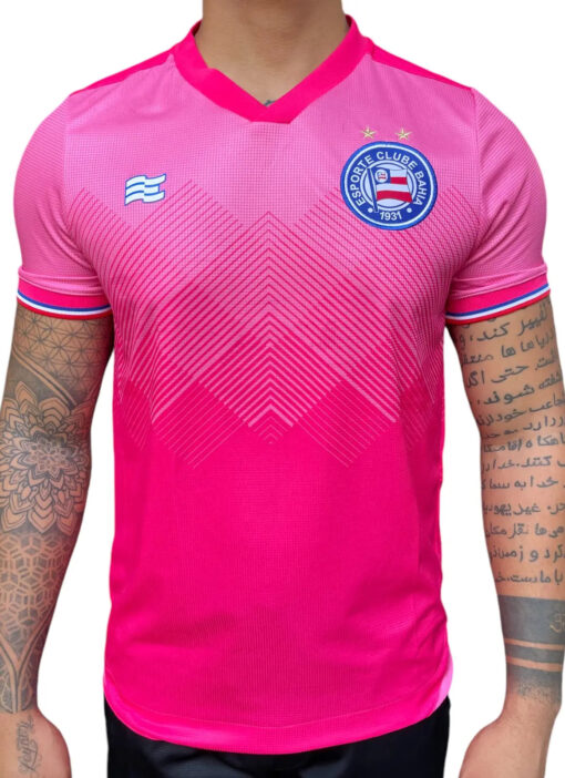 Camisa Outubro Rosa Bahia 2024 Rosa - Masculino